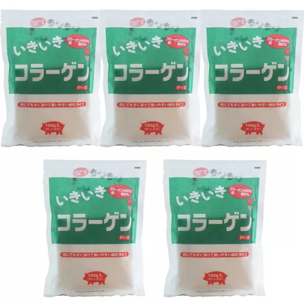 【5個セット】いきいきコラーゲン P-2/100g×5【オムコ医研】 - 高品質コラーゲンペプチドならオムコ医研